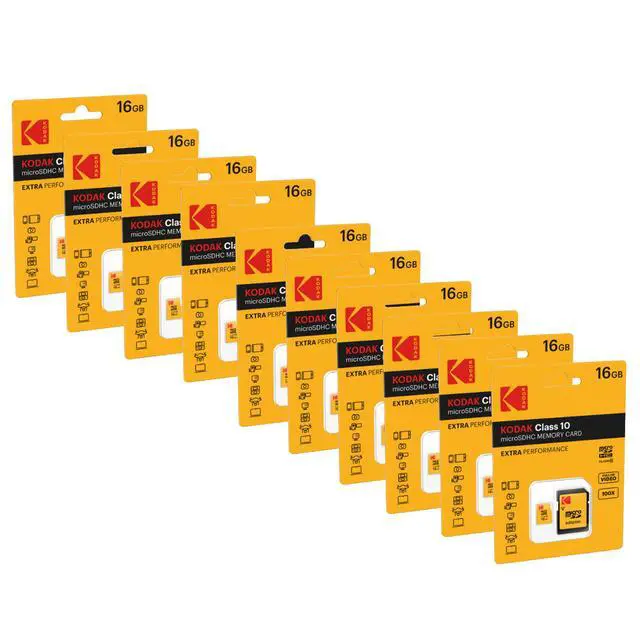 Main image of Kodak 16GB Premium Performance microSDHC Memory Card Class 10 - 10 Pack