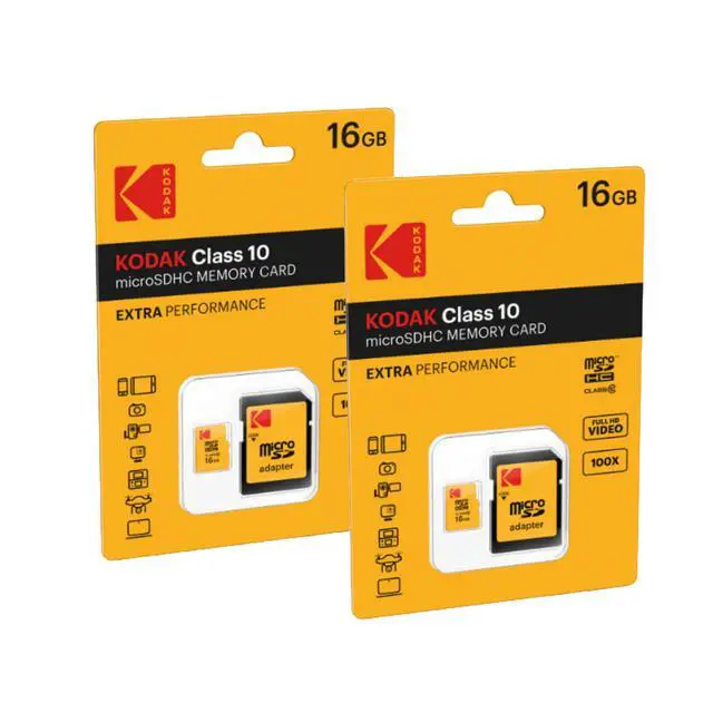 Main image of Kodak 16GB Premium Performance microSDHC Memory Card Class 10 -2 Pack