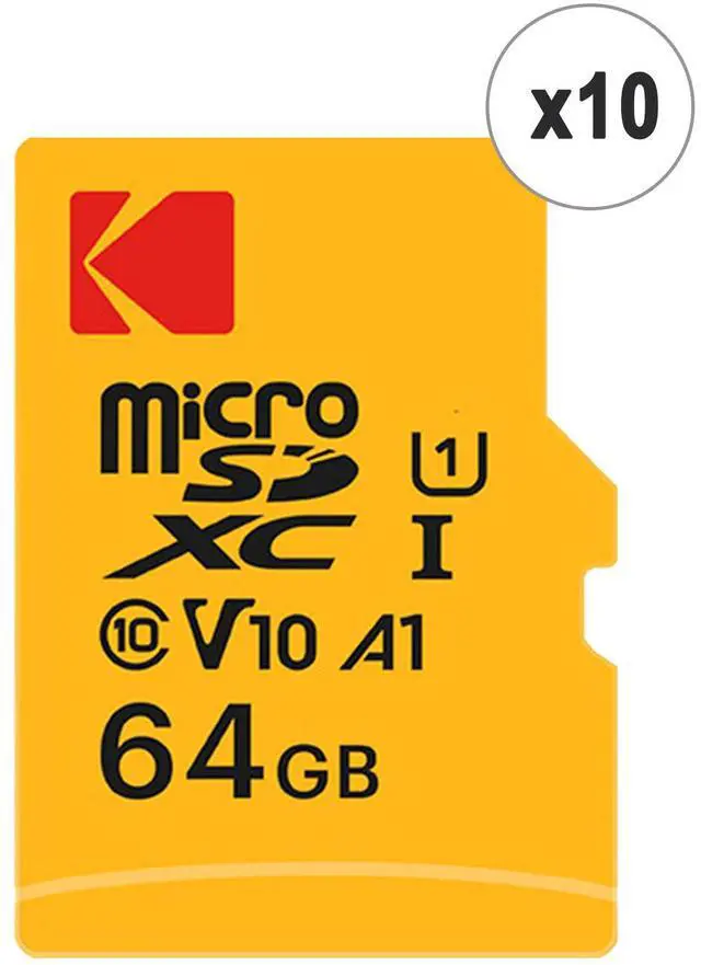 Main image of Kodak 64GB Premium Performance microSDXC Memory Card with SD Adapter - 10 Pack