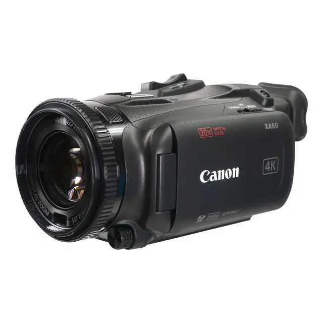 Alt view image 2 of 7 - Canon XA60 Professional UHD 4K Camcorder PAL with Genuine Canon BP-820 Lithium-Ion Battery Pack Professional Video Bundle