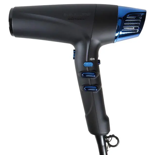 Alt view image 3 of 7 - BaByliss Pro Limited-Edition Nano Titanium Professional High-Speed Dual Ionic Dryer Black & Blue BNTMB9100 + Porcelain Ceramic Limited Edition Straightening Iron 1" and Spring Curling Iron 1¼" Styling