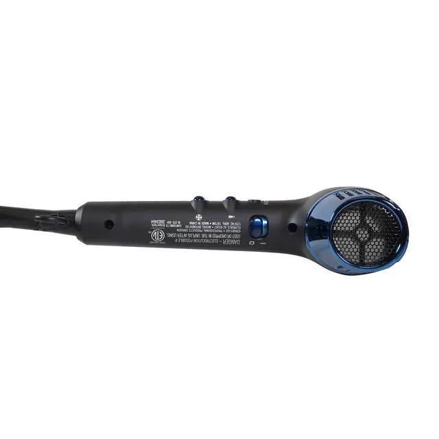Alt view image 5 of 7 - BaByliss Pro Limited-Edition Nano Titanium Professional High-Speed Dual Ionic Dryer Black & Blue BNTMB9100 + Porcelain Ceramic Limited Edition Straightening Iron 1" and Spring Curling Iron 1¼" Styling