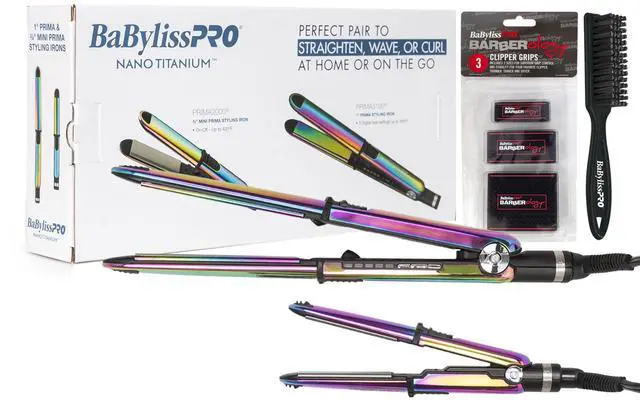 Main image of BaByliss Pro Nano Titanium Prima3100 & Prima2000 Styling Irons Prepack BNTPK1RB (Iridescent) Styling Bundle