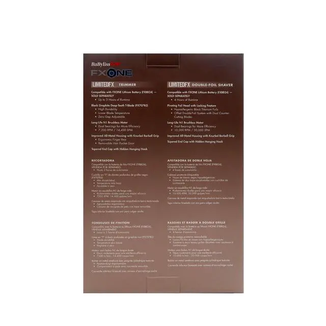 Alt view image 6 of 7 - BaByliss Pro LimitedFX FXONE Nightfall Collection Trimmer & Foil Shaver FX1FSTPTO with Fade Brush