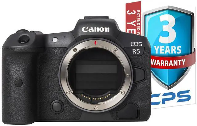Main image of Canon EOS R5 Mirrorless Camera (Body Only) - Black with 3 Year Accidental Protection & Shipping Coverage