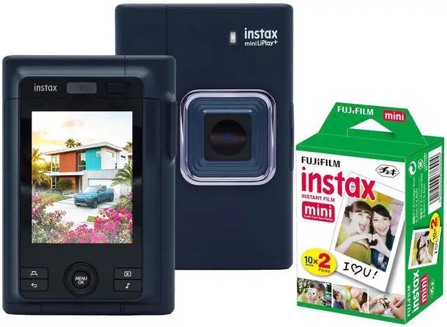 Main image of FUJIFILM instax mini LiPlay+ Hybrid Instant Camera - Midnight Blue with 2x10 Film Mini Instax Film Pack