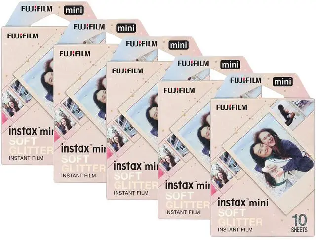 Main image of FUJIFILM instax mini Instant Film (Soft Glitter, 10 Exposures) - 5 Pack