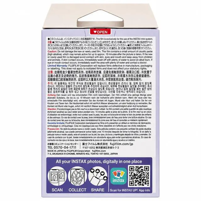 Alt view image 3 of 3 - FUJIFILM instax mini Soft Lavender Instant Film (10 Exposures) - 2 Pack