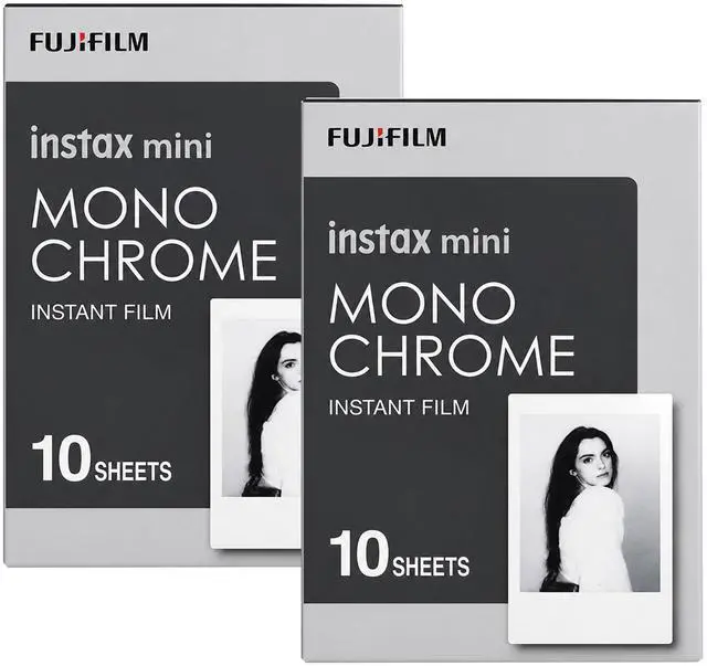 Main image of FUJIFILM instax mini Monochrome Instant Film (10 Exposures) - 2 Pack