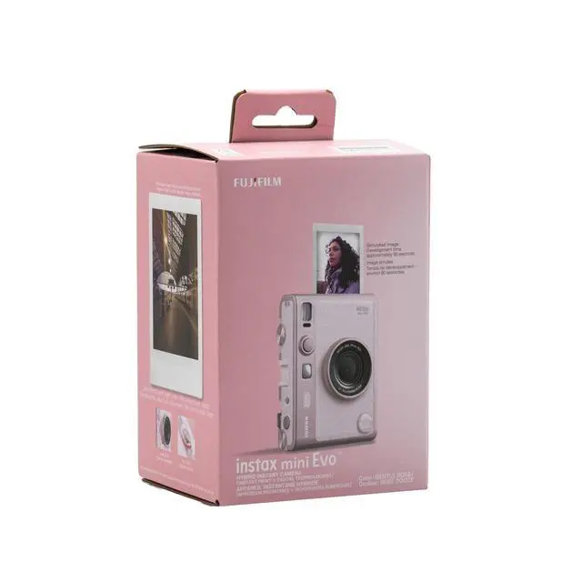Alt view image 5 of 6 - FUJIFILM INSTAX MINI EVO Hybrid Instant Camera (Gentle Rose) with 2 x 10 Instax Mini Film Pack