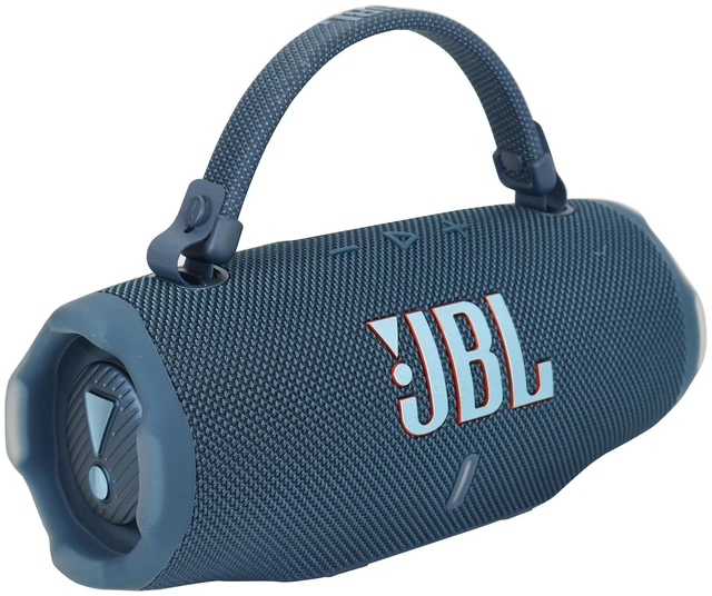Alt view image 2 of 3 - JBL Charge 6 Portable Waterproof Bluetooth Speaker (Blue) with Wired Headphones (White)