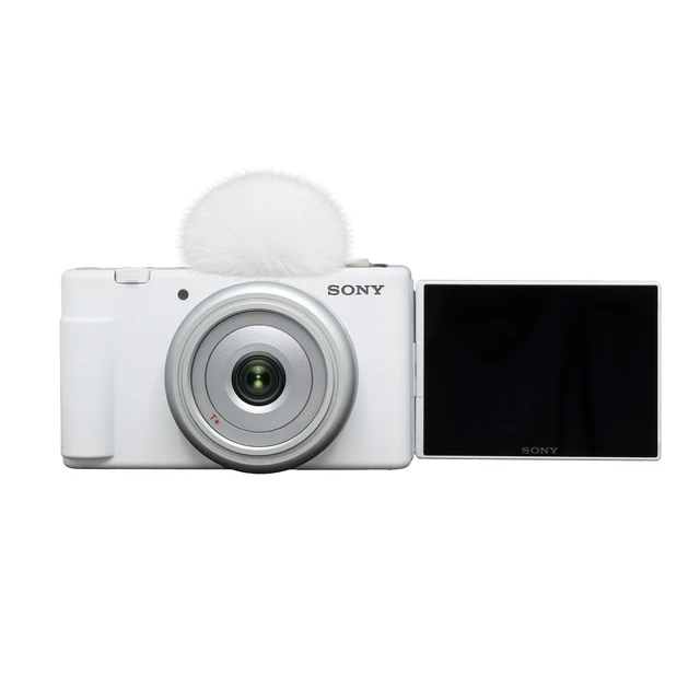 Alt view image 2 of 7 - Sony ZV-1F Vlogging Camera for Content Creators and Vloggers (White) with All You Need Accessory Bundle