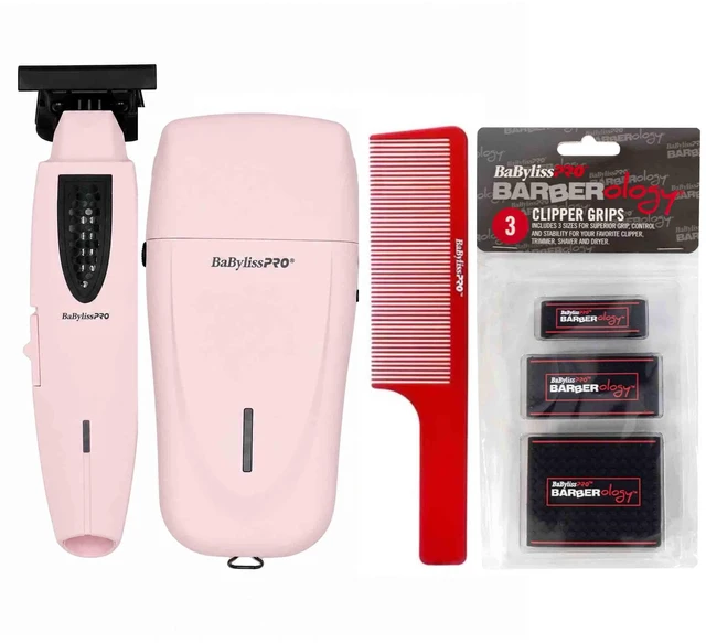 Main image of Babyliss Pro LithiumFX Limited Edition Trimmer & Double-Foil Shaver Set (Pink) FX73FSTPKMP Bundle