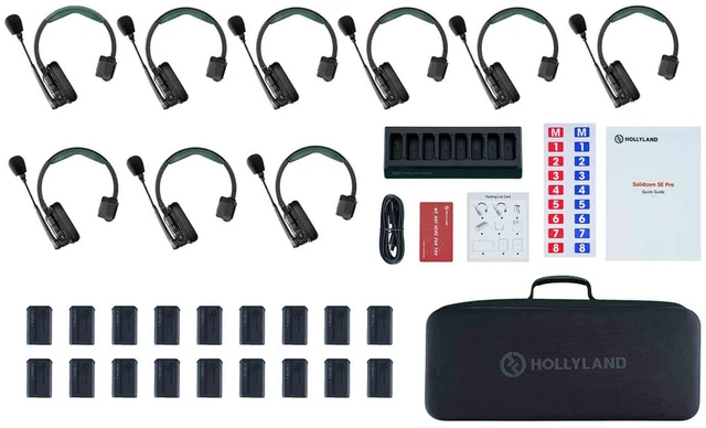 Alt view image 3 of 4 - Hollyland Solidcom SE Pro 9-Person Wireless Intercom System
