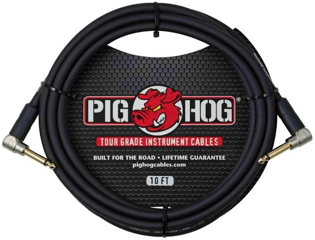 Main image of Pig Hog PH10RR 10ft Right Angle to Right Angle 1/4" Instrument Cable