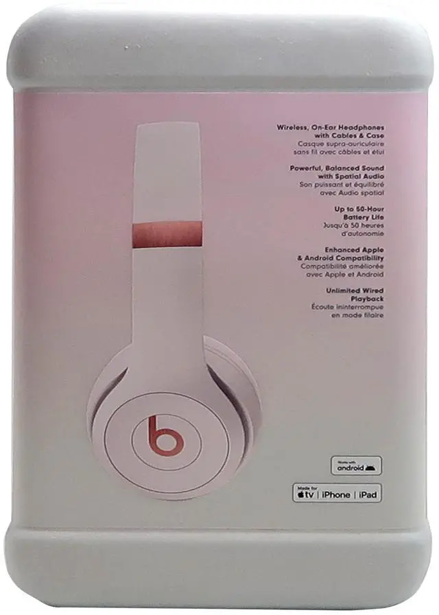 Alt view image 4 of 7 - Beats Solo 4 - Wireless Bluetooth On-Ear Headphones, Apple & Android Compatible, Up to 50 Hours of Battery Life - Cloud Pink