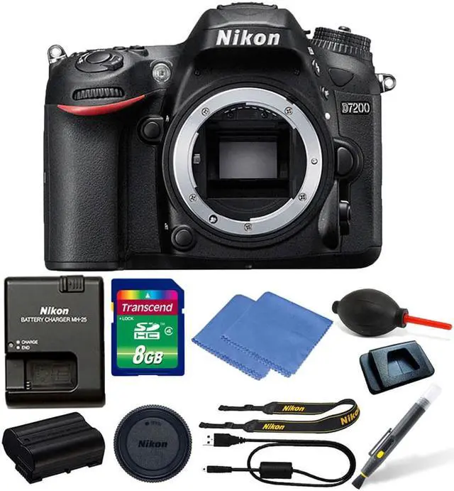 Main image of Nikon D7200 24.2MP Digital SLR Camera Body Only + 8GB Accessory Kit (International Version)