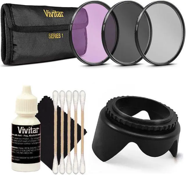 Main image of Vivitar 52mm Professional Filter Kit with Tulip Lens Hood for 52mm Lenses