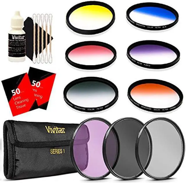 Main image of Vivitar 72mm Multi Coated Graduated Filter Kit + Top Accessory Kit