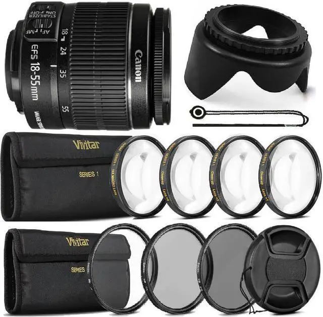 Main image of Canon EF-S 18-55mm f/3.5-5.6 IS II Lens&Top Filter Set For Canon 1300D 1200D 70D