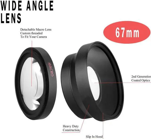 Alt view image 4 of 7 - Vivitar Bundle for Wide Angle and Telephoto Photography For Canon T5 T6 T5i T6i 70D 80D