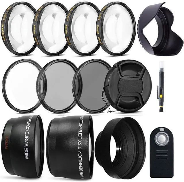 Main image of Vivitar All You Need Bundle for Canon T3i T5i T6i T6s SL1 750D + Remote Shutter Release