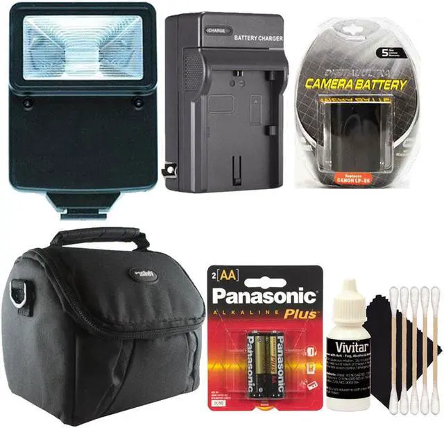 Main image of Bower Replacement LP-E6 Battery Deluxe Accessory Kit for CANON EOS 7D Mark II, 7D, 5D Mark II