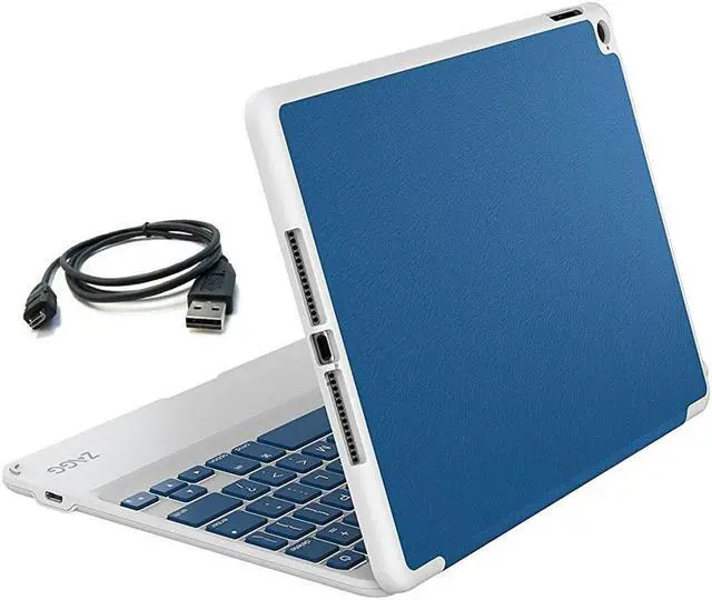 Alt view image 3 of 3 - ZAGG Blue Folio for iPad Air 2 Non-Backlit Keyboard Case Model ID6ZFN-BL0