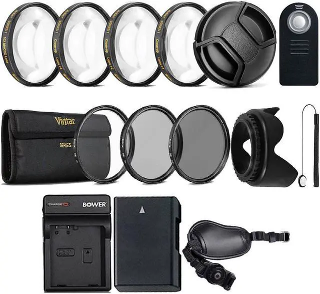 Main image of Vivitar 52mm Lens Accessory Kit Bundle with Replacement EN-EL14 Battery for  Nikon D3200 D3300 D5200 D5300 D5500