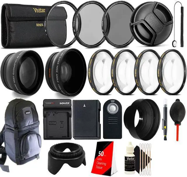 Main image of Vivitar 52mm Top Accessory Lens Kit + Replacement EN-EL14 Battery for Nikon D3200 D3300 D5200 D5300 D5500