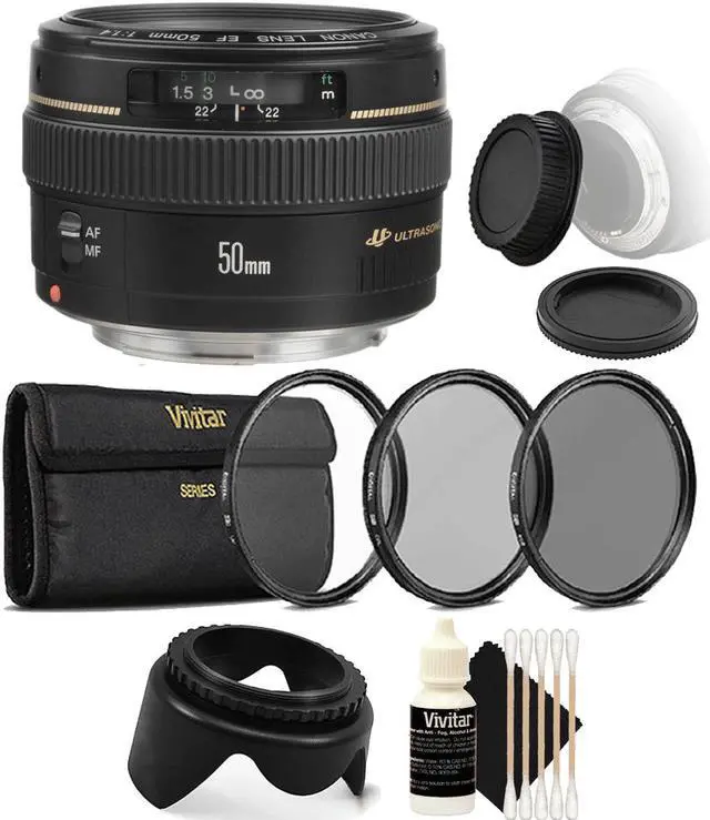 Main image of Canon EF 50mm f/1.4 USM Lens  with UV CPL Filter Kit Ultimate Accessories for Canon EOS 550D 500D 450D 400D