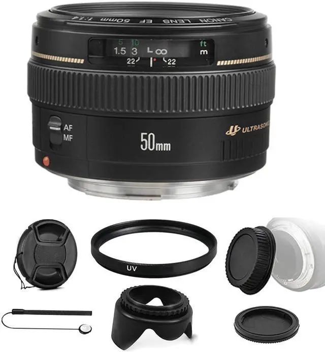Main image of Canon EF 50mm f/1.4 USM Lens  with 58mm UV Filter and Cap Holder for Canon EOS 550D 500D 450D 400D