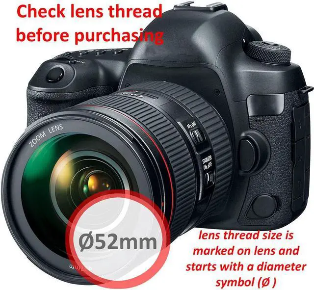 Alt view image 7 of 7 - 52MM Professional Lens Filter Accessory Kit + Compact Light for Nikon D3300 D3200 D3100 D90