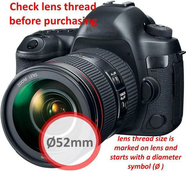 Alt view image 7 of 7 - 52MM Complete Professional Lens Accessory Kit + Slave Flash for Nikon D3300 D3200 D3100 D3000