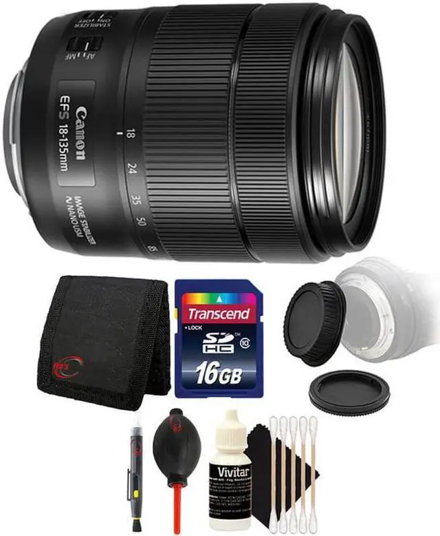 Main image of Canon EF-S 18-135mm f/3.5-5.6 IS NANO USM Lens and 16GB Accessory Kit for DSLR Cameras