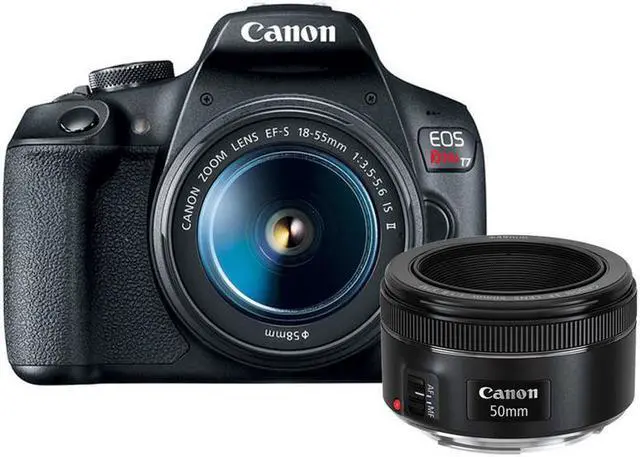 Main image of Canon EOS Rebel T7 24.1MP DSLR Camera + 18-55mm IS II + EF 50mm STM Lens