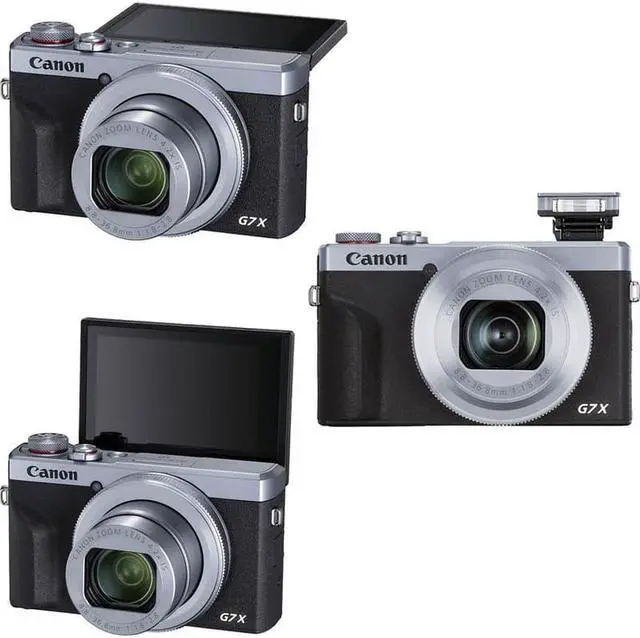 Alt view image 2 of 7 - Canon PowerShot G7 X Mark III Wi-Fi Digital Camera Silver Top Accessory Bundle