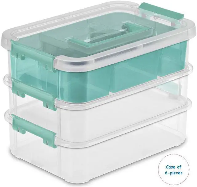 Alt view image 3 of 5 - 14138606 Stack & Carry 3-Layer Handle Box With Tray - Quantity 1