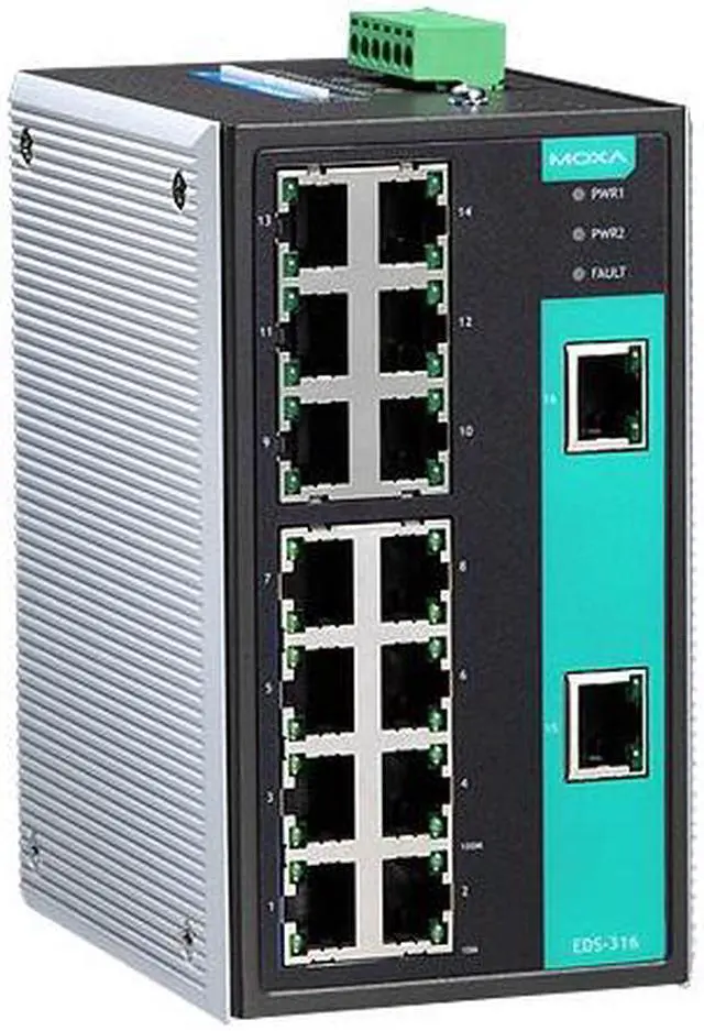 Main image of Moxa EDS-316 - Industrial Unmanaged Ethernet Switch with