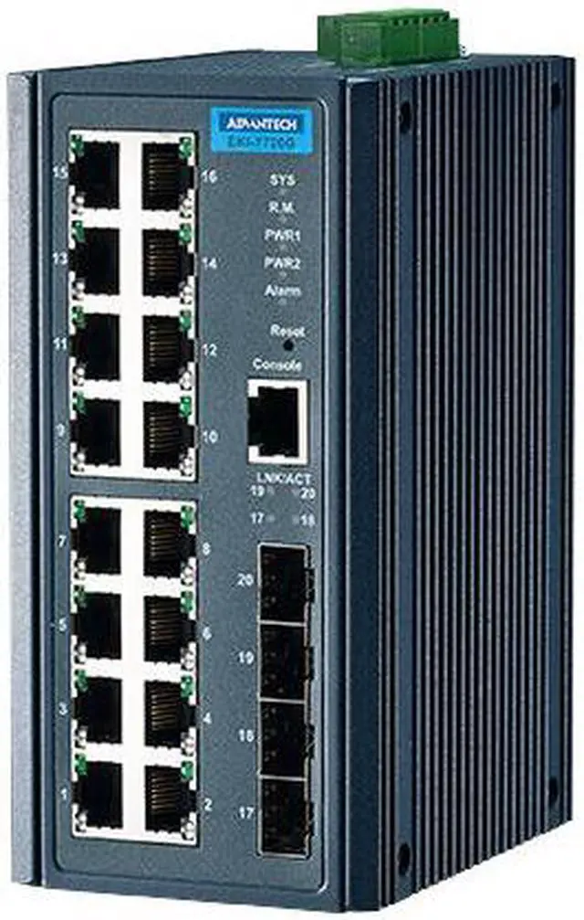 Main image of EKI-7720G-4FI-AU - 16G+4SFP Port Managed Ethernet Switch W