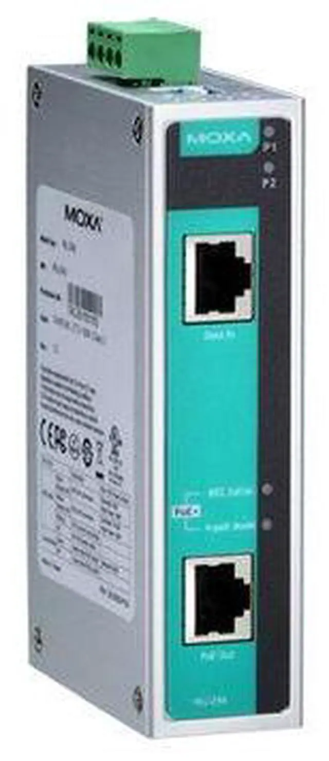 Main image of Moxa INJ-24A -  Gigabit High-power PoE+ injector, max. output of 36W/60W @24 or 48VDC by 2-pair/4-pair mode, 0 to 60  Degree C