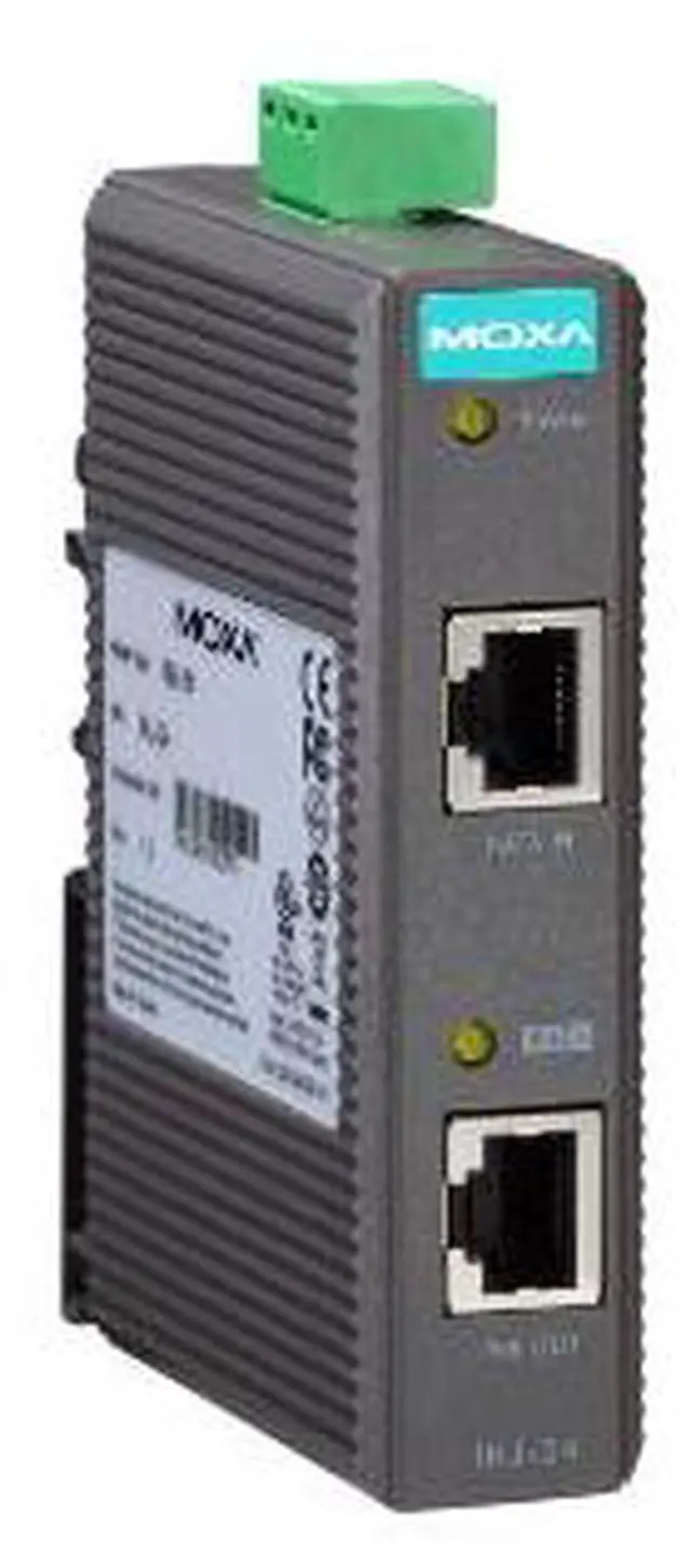 Main image of Moxa INJ-24-T - Industrial IEEE802.3af/at PoE injector, maximum output of 30W at 24/48 VDC, -40 to 75  Degree C