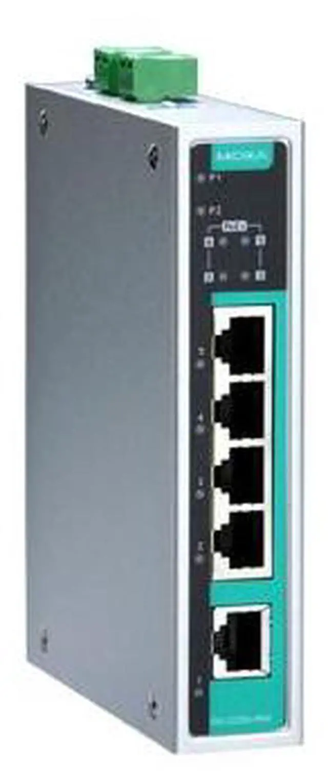 Main image of Moxa EDS-G205A-4PoE - Unmanaged gigabit PoE switch with 4 PoE 10/100/1000BaseT(X) ports, 1 1000BaseT port, 0 to 60 Degree C