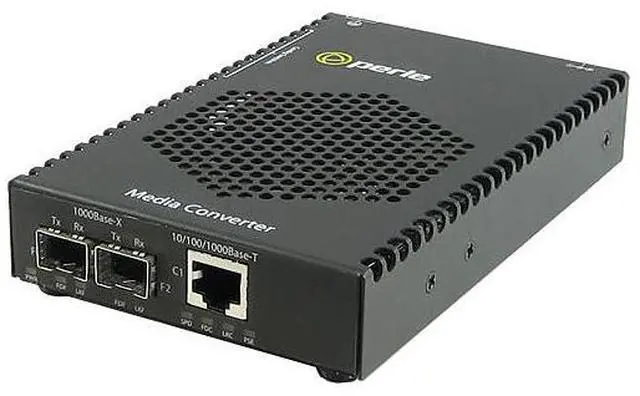 Alt view image 3 of 3 - Perle 05081014 S-1110PP-DSFP POE+ MEDIA CVTR (1)10/100/1000T-(2)SFP