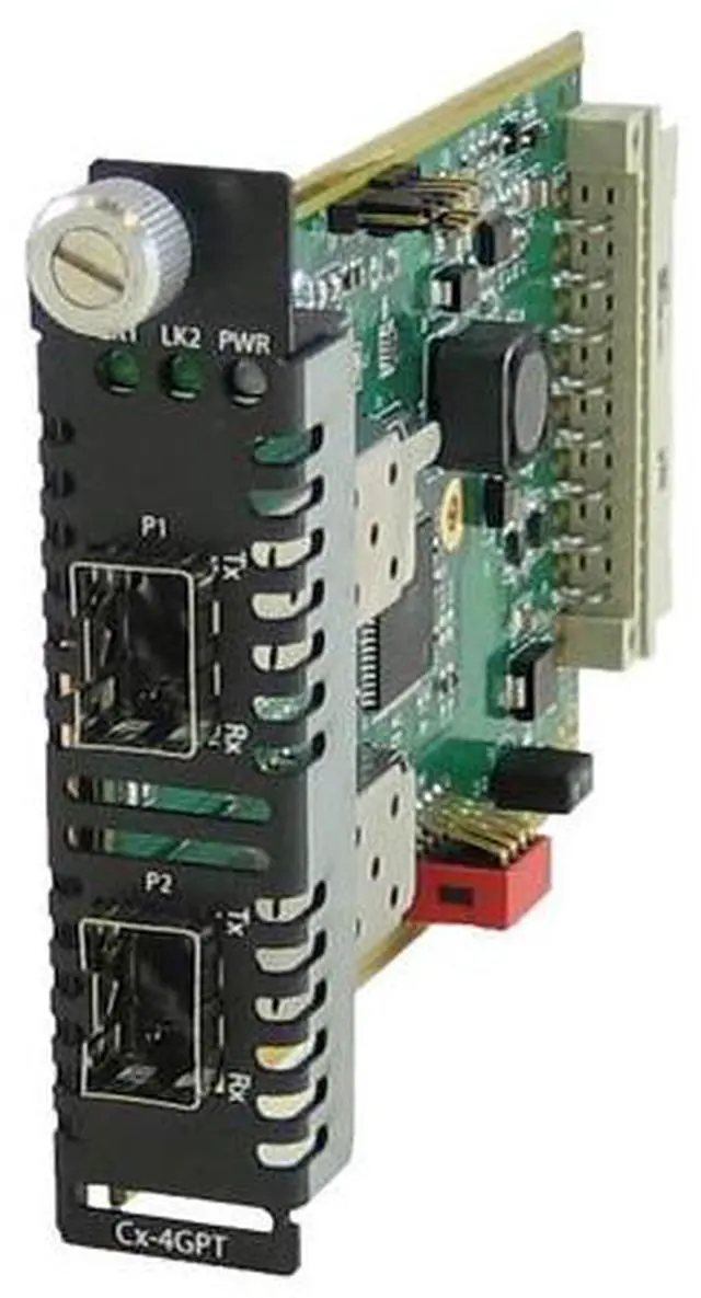 Alt view image 4 of 4 - Perle C-4GPT-DSFP Fiber Mode Converter Module