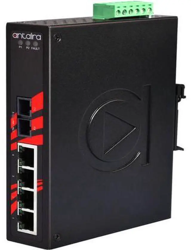 Main image of Antaira LNX-0501-S3-T - 5-Port Industrial Unmanaged Ethernet Switch,  w/4*10/100Tx + 1*100Fx (SC) Single-Mode 30Km; EOT: -40 to