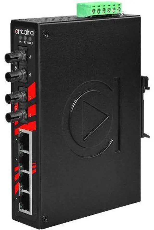 Main image of Antaira LNX-0602-ST-S3 - 6-Port Industrial Unmanaged Ethernet Switch, w/2*100Fx (ST) Single-mode 30Km
