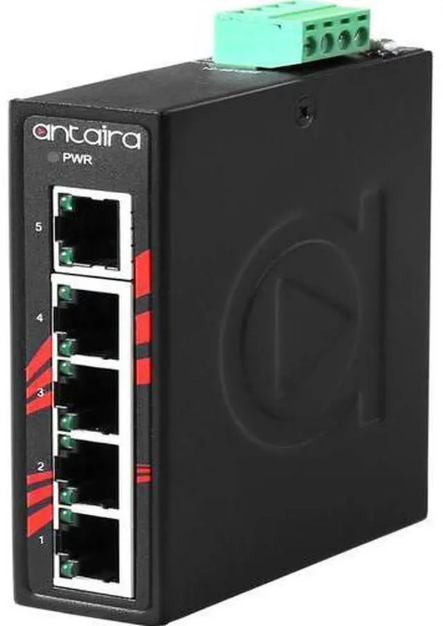 Main image of Antaira LNX-C500-T - Compact 5-Port Industrial Unmangaed Ethernet Switch, w/5*10/100TX; EOT: -40 to 75C