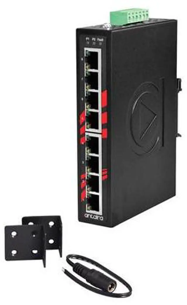 Main image of Antaira LNX-800AG - 8-Port Industrial Gigabit Unmanaged Ethernet Switch, w/8*10/100/1000Tx
