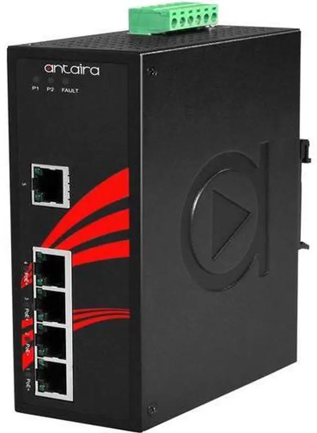 Main image of Antaira LNP-0500G-24-T - 5-Port Industrial Gigabit PoE+ Unmanaged Ethernet Switch, w/4*10/100/1000Tx (30W/Port) + 1*10/100/1000T